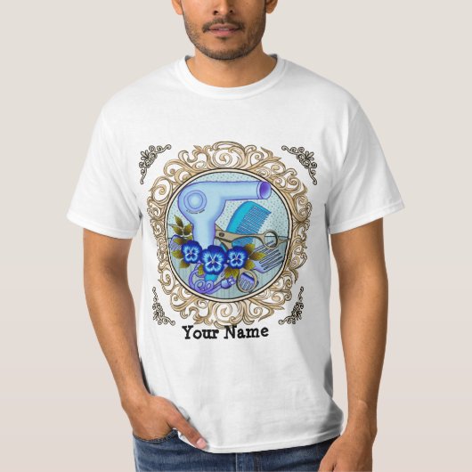 Extravagant Blue Pansy Beautician T - Shirt (Vorderseite)