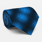 Extravagant Blue Silk Tartan Krawatte (Gerollt)