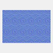 Extravagant Blue Spiral Geschenkpapier Set (Vorderseite)