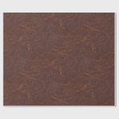 Extravagant-braune Imitate Leder Geschenkpapier (Flach)