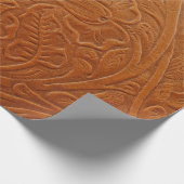 Extravagant bräunlicher heller Hintergrund aus Geschenkpapier (Ecke)