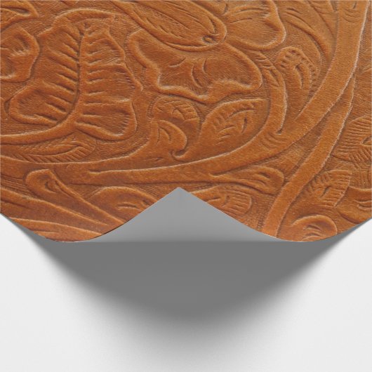 Extravagant bräunlicher heller Hintergrund aus Geschenkpapier (Ecke)