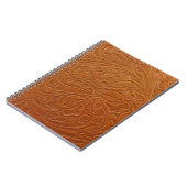 Extravagant bräunlicher, heller Hintergrund aus Notizblock (Linke Seite)