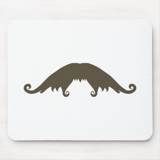 Extravagant Brown Mustache Mouse Pad Mousepad (Vorne)