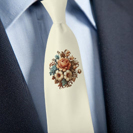 Extravagant Buttercreme Floral Bouquet Krawatte