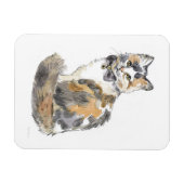 Extravagant Calico Cat Magnet (Horizontal)