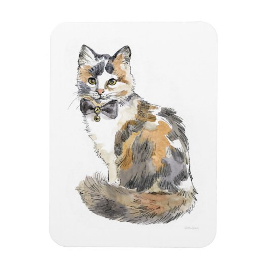 Extravagant Calico Cat Magnet (Vertikal)