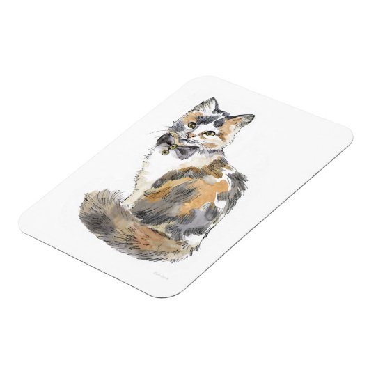 Extravagant Calico Cat Magnet (Linke Seite)