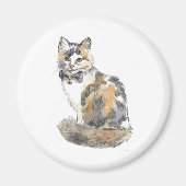 Extravagant Calico Cat Magnet (Vorne)