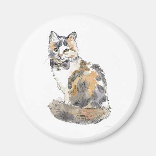 Extravagant Calico Cat Magnet (Vorne)