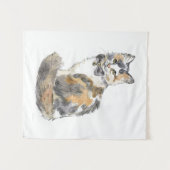 Extravagant Calico Cat Wandteppich (Vorderseite (Horizontal))