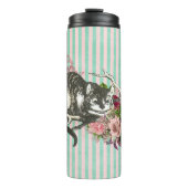 Extravagant Cheshire Cat Collage Thermosbecher (Vorderseite)