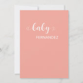 Extravagant Chic Coquette Pink Bow Girl Babydusche Einladung (Rückseite)