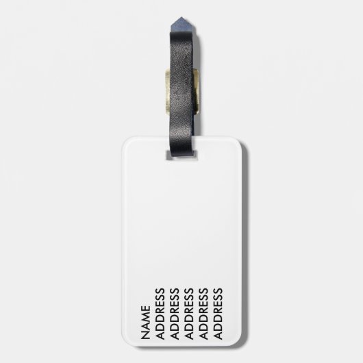 Extravagant Chihuahua Gepäckanhänger (Rückseite vertikal)