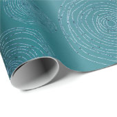 Extravagant Circles Aquamarin Blue Navy Spirale Me Geschenkpapier (Rolleneckpunkt)