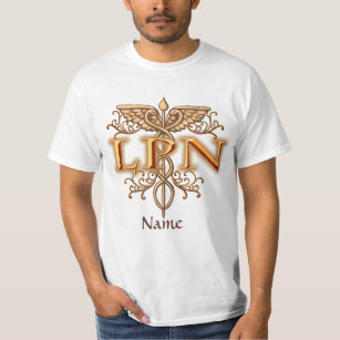 Extravagant Coppery LPN Nurse Caduceus individuell T-Shirt