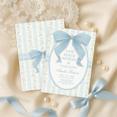 Extravagant Coquette Sweet 16 Blue Bow Geburtstag Einladung