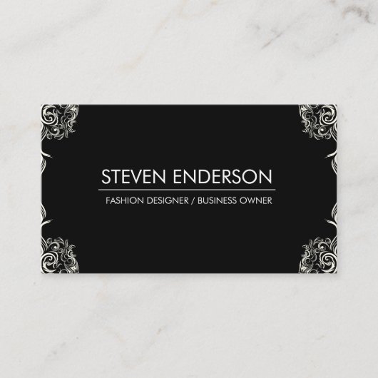 Extravagant Corners Fashion Designer Visitenkarte (Vorderseite)