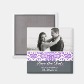 Extravagant Damask Magnet (Vorderseite/Rückseite)