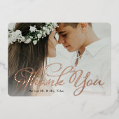 Extravagant danke Ihnen für Ihr Hochzeitsstipendiu Folieneinladung (Vorderseite)