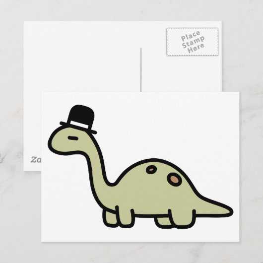 Extravagant Dinosaurier Postkarte (Vorne/Hinten)