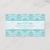 Extravagant Eggshell Blue Damask Visitenkarte (Vorderseite)