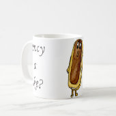Extravagant ein Cake Funny Chocolate Eclair Quirky Kaffeetasse (Vorderseite Links)