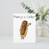 Extravagant ein Cake Funny Chocolate Eclair Quirky Postkarte (Stehend Vorderseite)