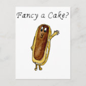 Extravagant ein Cake Funny Chocolate Eclair Quirky Postkarte (Vorderseite)