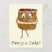Extravagant ein Cake Funny Chocolate Quirky Cartoo Postkarte (Vorderseite)