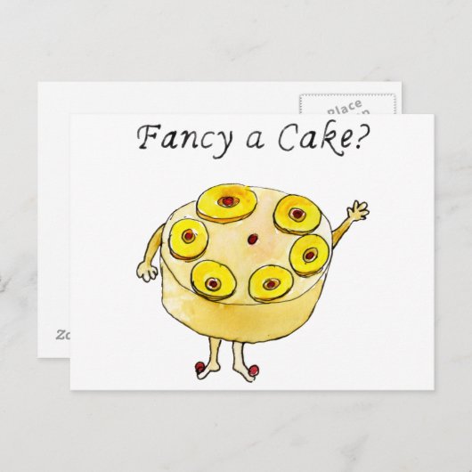 Extravagant ein Cake Funny Pineape Postkarte (Vorne/Hinten)
