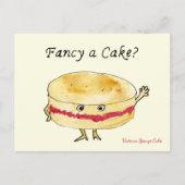 Extravagant ein Cake Funny Quirky Victoria Schwamm Postkarte (Vorderseite)