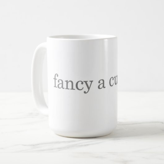 "Extravagant ein Cuppa?" Tasse (Vorderseite Links)