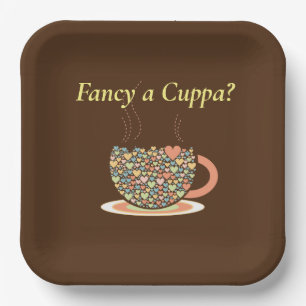 Extravagant ein Cuppa? Tee, das ist. Pappteller