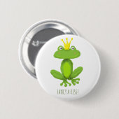 Extravagant ein Kuss Froschprinz niedlicher Valent Button (Vorne & Hinten)