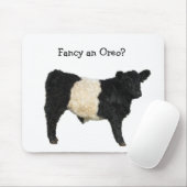 Extravagant ein Oreo? Umgeschnallte Galloway-Kuh Mousepad (Mit Mouse)
