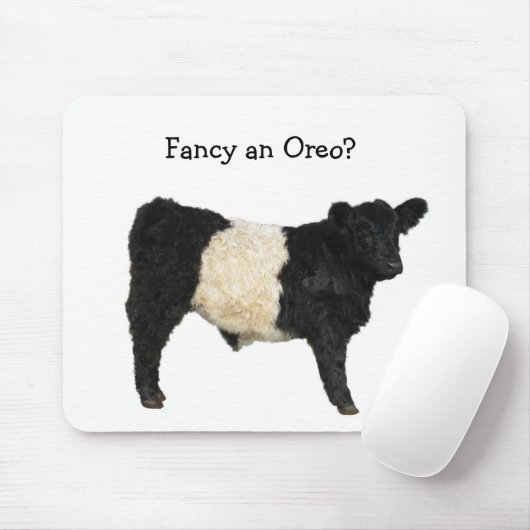 Extravagant ein Oreo? Umgeschnallte Galloway-Kuh Mousepad (Mit Mouse)