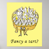 Extravagant ein Tart Funny Quirky Lemon Meringue P Poster (Vorne)