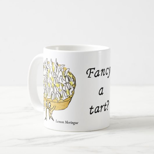 Extravagant ein Zitronenlemon Meringue Pie Kaffeetasse (Vorderseite Links)