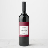 Extravagant & elegant Rot Hintergrund Stilvolle We Weinetikett (Vorderseite)