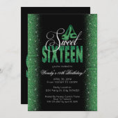 Extravagant Emerald Sweet 16 Party Einladungen (Vorne/Hinten)