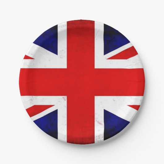 Extravagant England Britische Flaggen-Party-Papier Pappteller (Vorderseite)