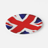 Extravagant England Britische Flaggen-Party-Papier Pappteller (Schrägansicht)