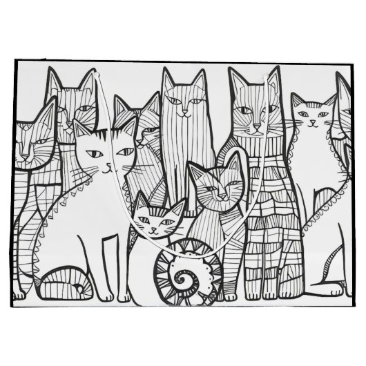 Extravagant Feline Große Geschenktüte (Rückseite)