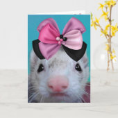 Extravagant Ferret Geburtstag Karte (Gelbe Blume)
