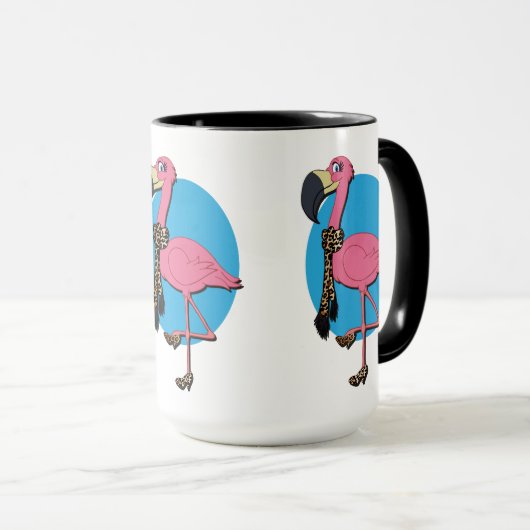 Extravagant Flamingo 15 oz Combo Tasse (VorderseiteRechts)