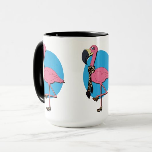 Extravagant Flamingo 15 oz Combo Tasse (Vorderseite Links)