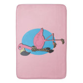 Extravagant Flamingo Bath Mat Badematte (Vorderseite Vertikal)