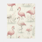 Extravagant Flamingo Fleecedecke (Vorderseite)