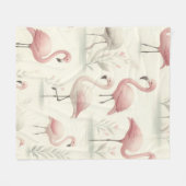 Extravagant Flamingo Fleecedecke (Vorderseite (Horizontal))